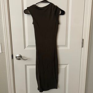 Sleeveless Olive Green Bodycon Dress